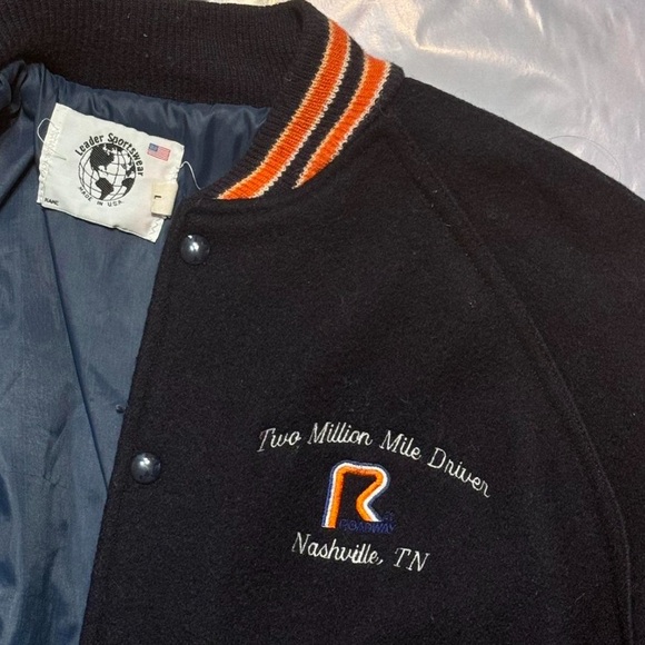 Black and Orange Varsity Jacket - Picture 2 of 4